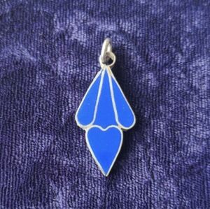 Vintage Handmade Silver And Blue Color Pendant